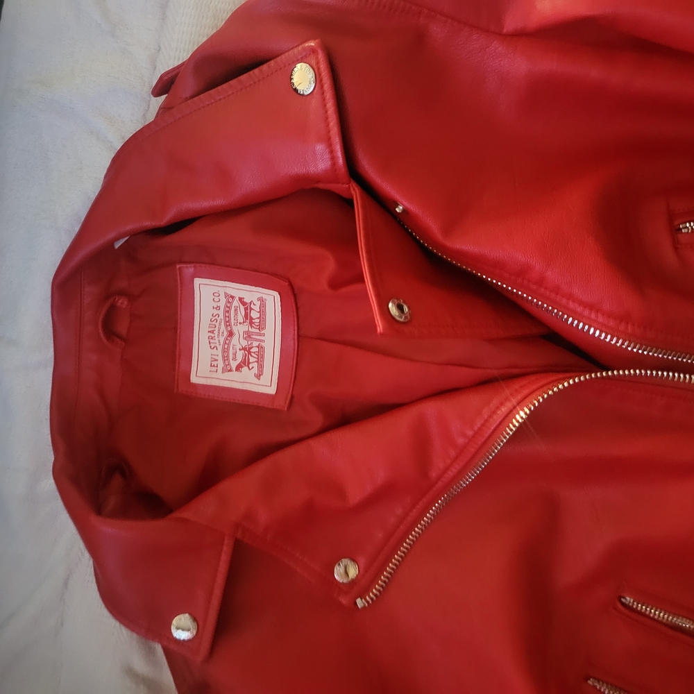 Levi's Red Leather Biker Jacket